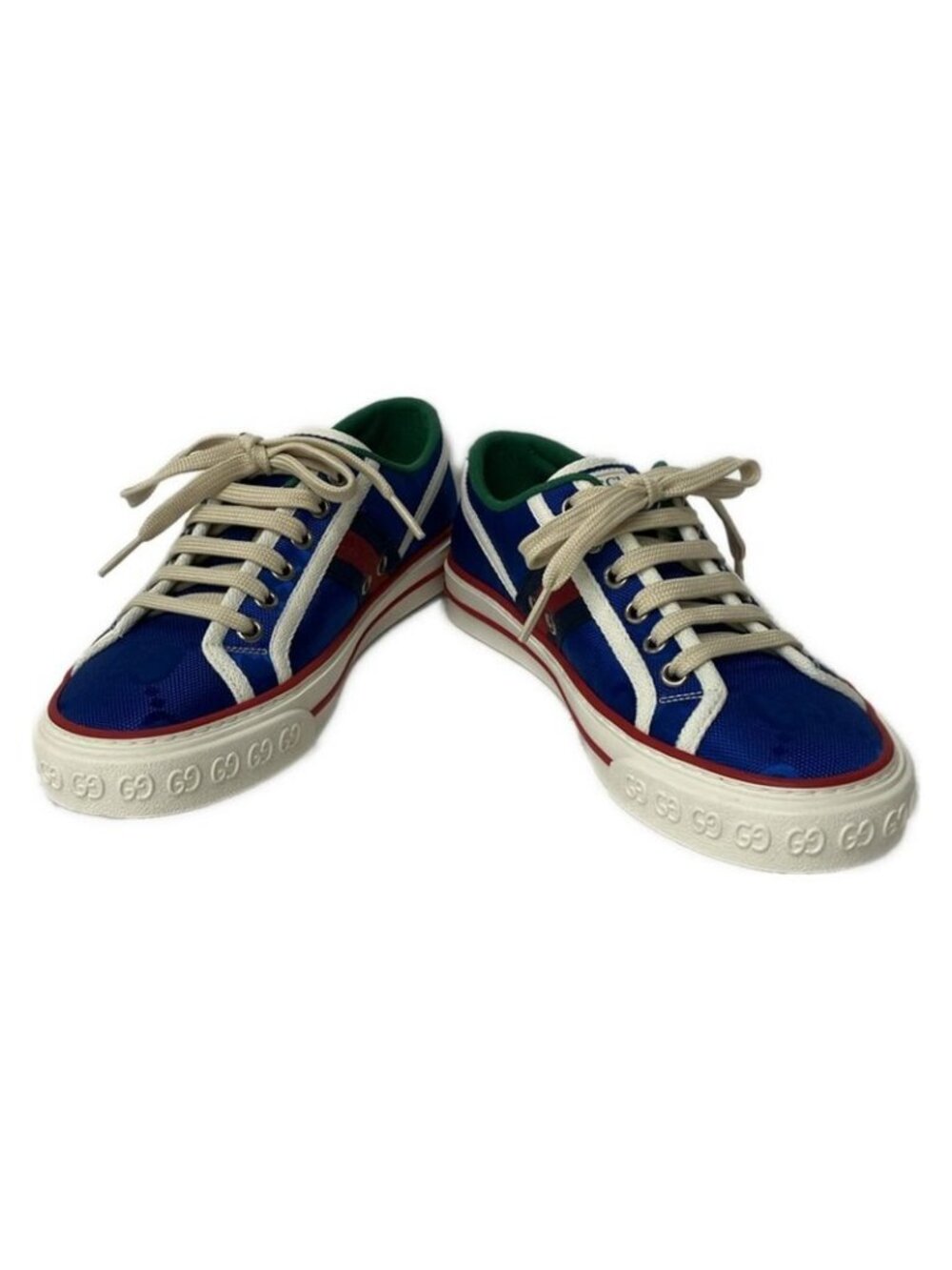 Gucci Sneakers 36 Blue Red Multi GG Pattern Sherry - Picture 2 of 8
